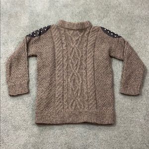 Elizabeth and James Chunky Knit Studded Sweater XS